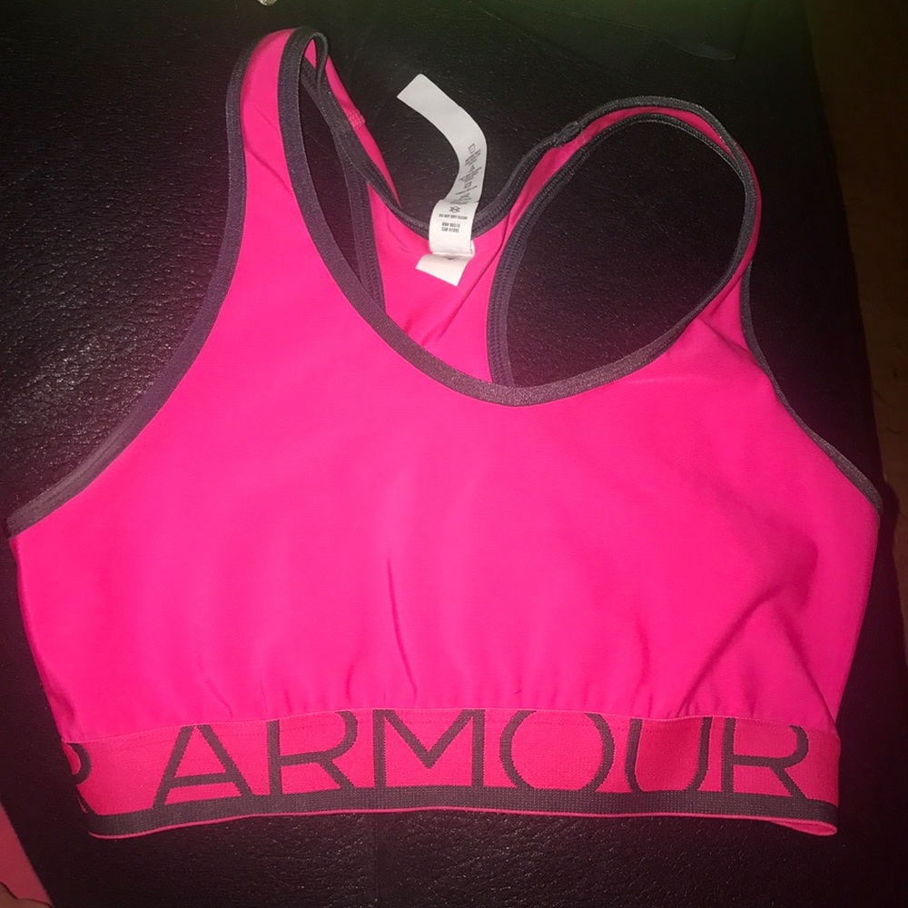 Under armour pink sports bra